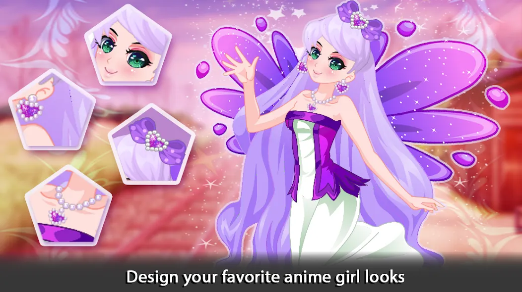 Dress Up Angel Anime Girl Game [МОД Бесконечные деньги] Screenshot 2