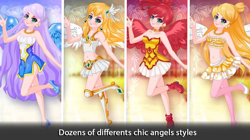Dress Up Angel Anime Girl Game [МОД Бесконечные деньги] Screenshot 4