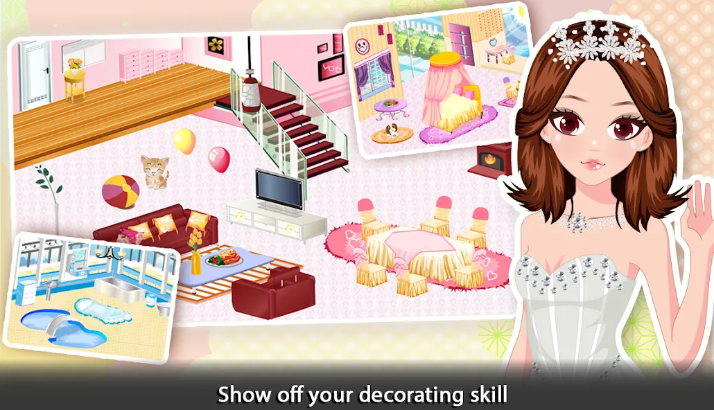 Girl Doll House - Room Design [МОД Много монет] Screenshot 2