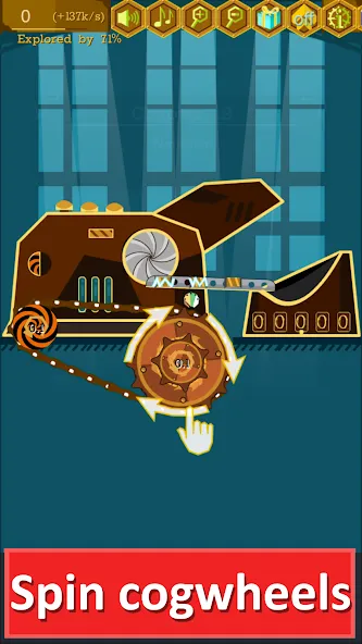 Steampunk Idle Gear Spinner (Стеампанк Идл Спиннер Фабрика) [МОД Бесконечные монеты] Screenshot 1
