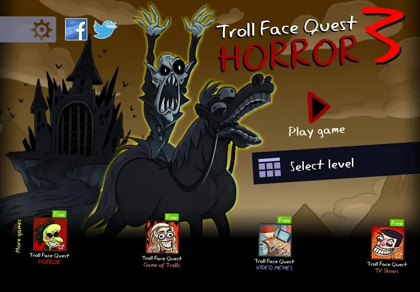 Troll Face Quest: Horror 3 (Тролл Фейс Квест) [МОД Много денег] Screenshot 1