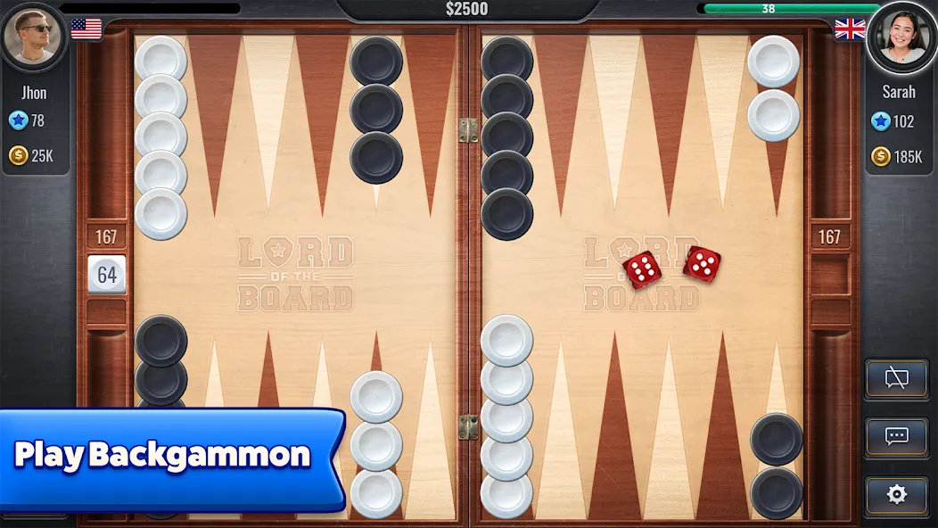Backgammon - Lord of the Board (Бэкгаммон) [МОД Бесконечные деньги] Screenshot 1