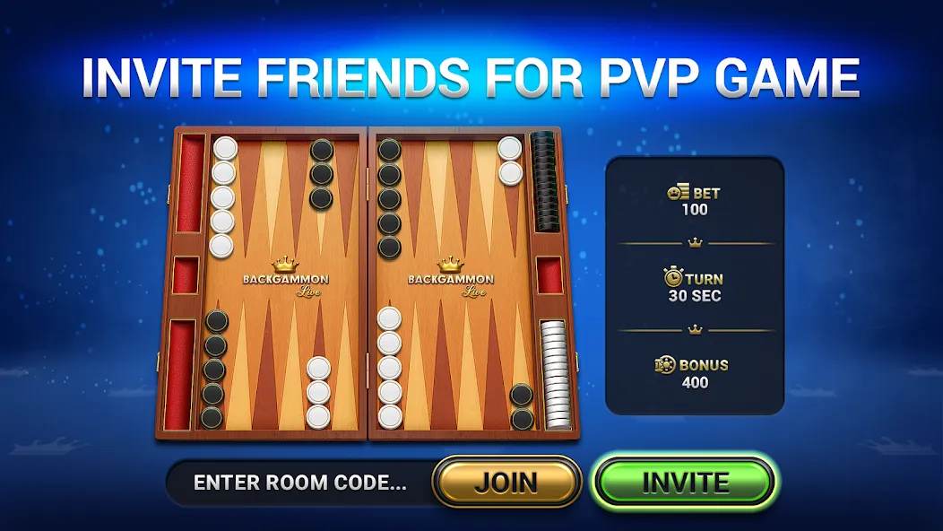 Backgammon Live - Online Games (Бэкгаммон Лайв) [МОД Unlimited Money] Screenshot 1