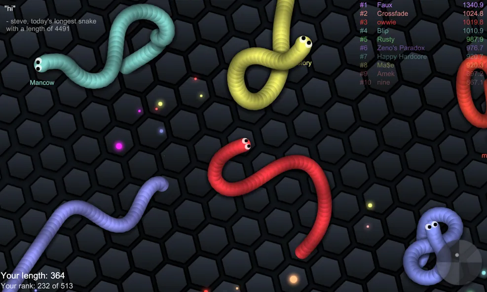 slither.io [МОД Все открыто] Screenshot 3