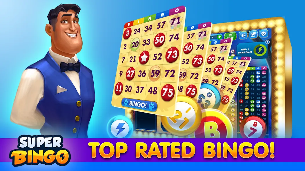 Super Bingo HD - Bingo Games (упер Бинго ) [МОД Все открыто] Screenshot 1