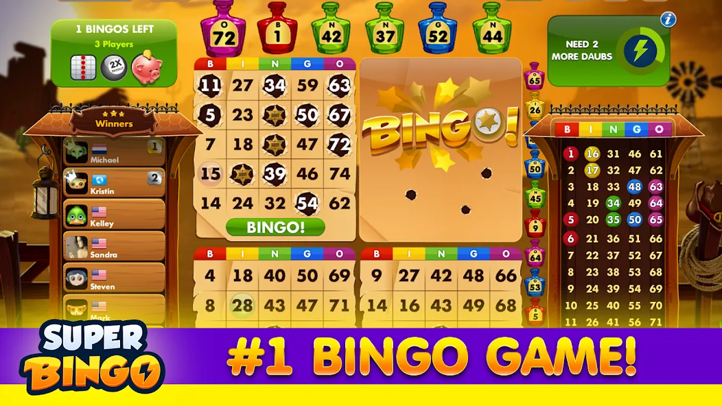 Super Bingo HD - Bingo Games (упер Бинго ) [МОД Все открыто] Screenshot 4