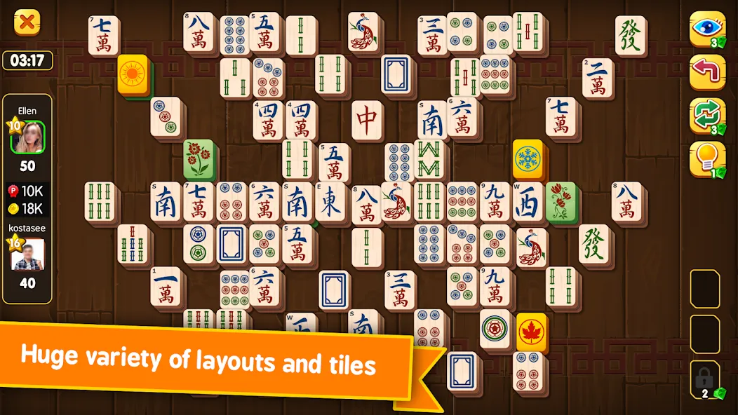 Mahjong Duels (Маджонг Дуэли) [МОД Бесконечные деньги] Screenshot 1
