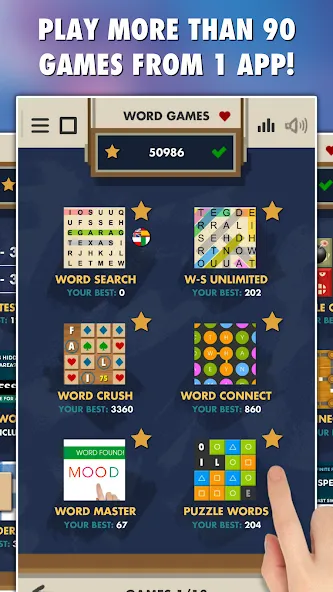 Word Games 101-in-1 (Уорд Геймс 100) [МОД Бесконечные деньги] Screenshot 1