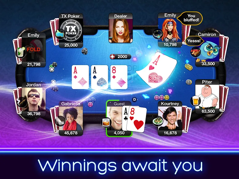 TX Poker - Texas Holdem Poker [МОД Unlocked] Screenshot 2