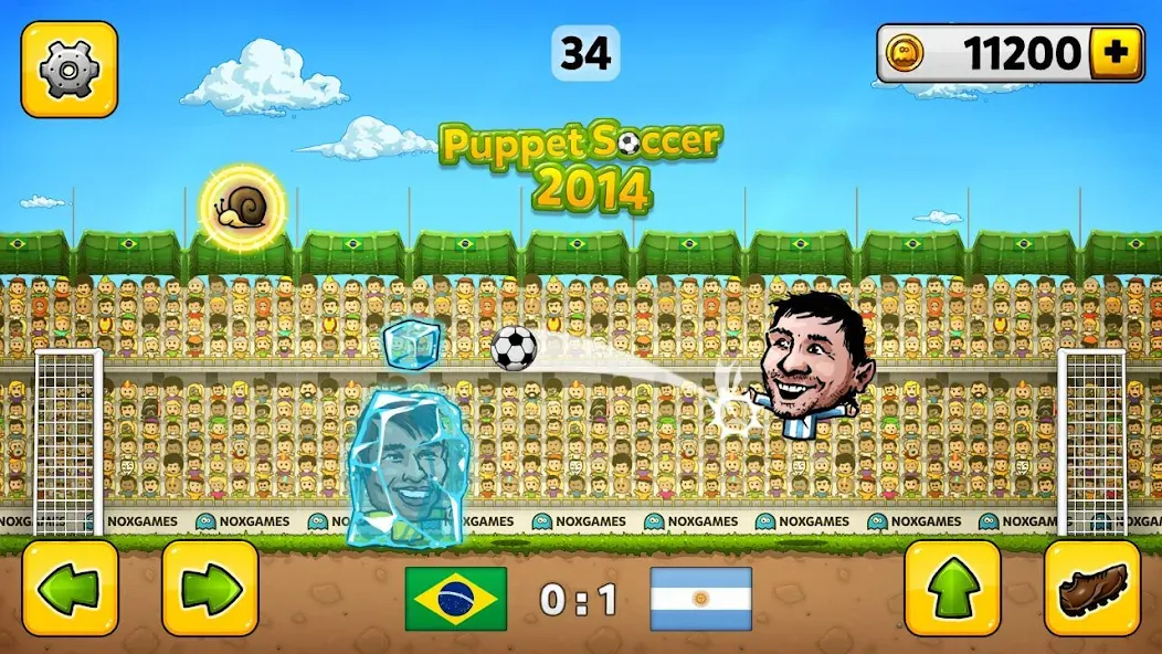 Puppet Soccer - Football [МОД Много монет] Screenshot 1