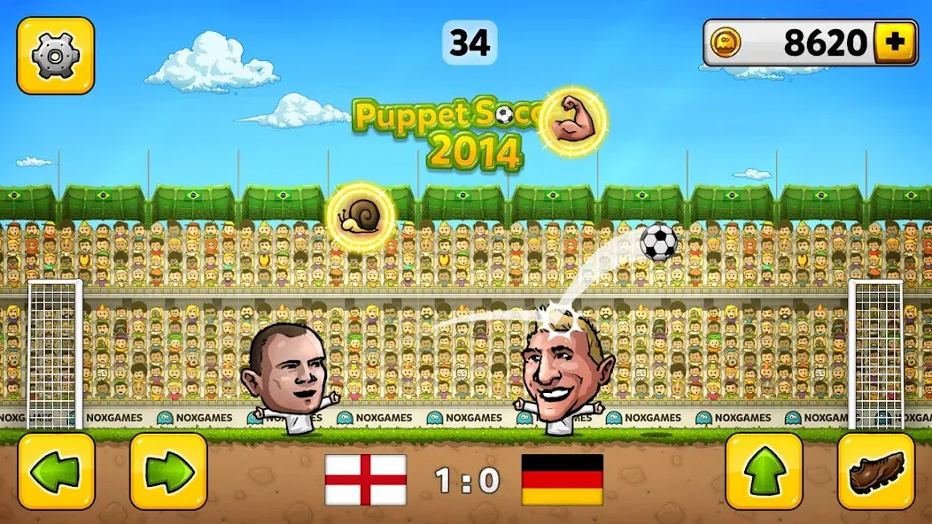 Puppet Soccer - Football [МОД Много монет] Screenshot 2