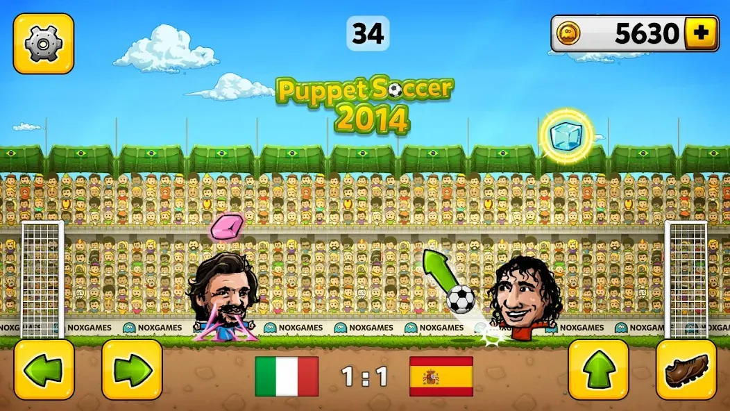 Puppet Soccer - Football [МОД Много монет] Screenshot 3