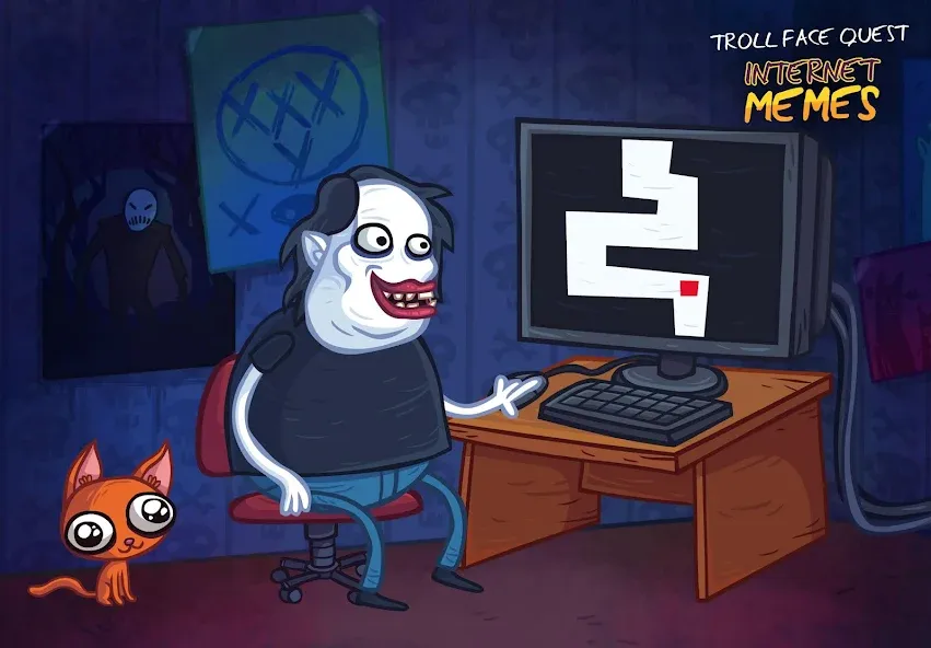 Troll Face Quest Internet Meme (Тролль Фейс Квест Интернет Мем) [МОД Menu] Screenshot 1
