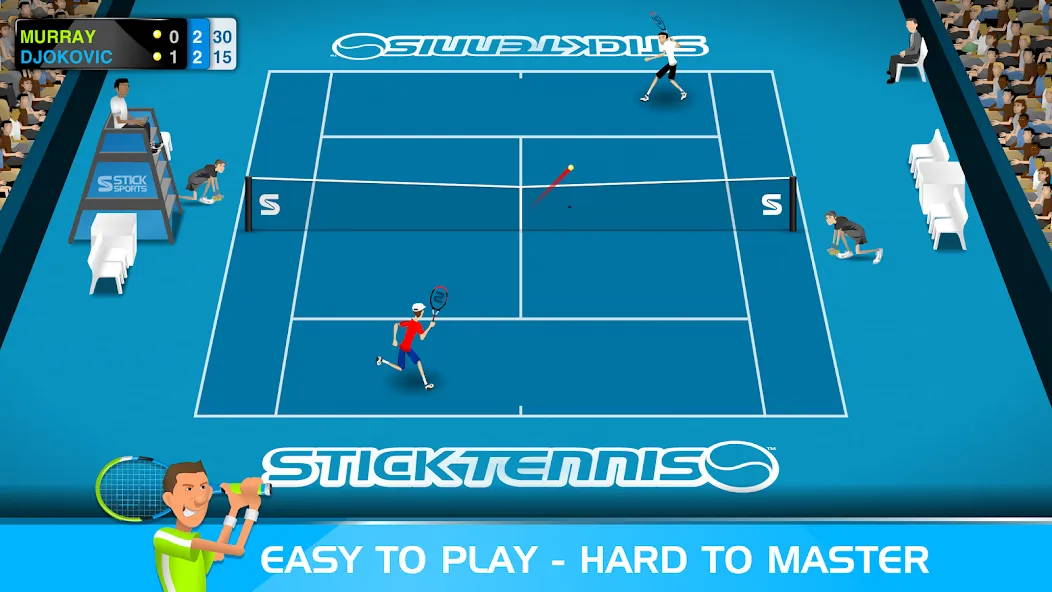 Stick Tennis (Стик Теннис) [МОД Меню] Screenshot 1