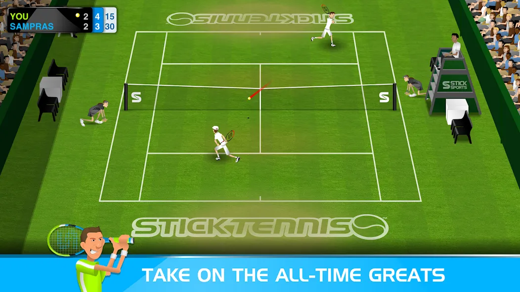Stick Tennis (Стик Теннис) [МОД Меню] Screenshot 2