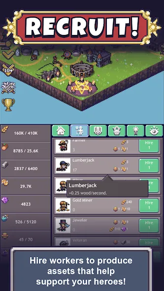 Cave Heroes:Idle Dungeon RPG (Кейв Хероес) [МОД Бесконечные деньги] Screenshot 4