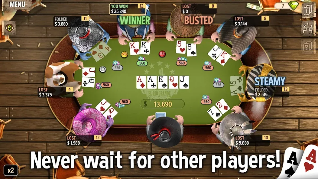 Governor of Poker 2 - Offline [МОД Все открыто] Screenshot 2