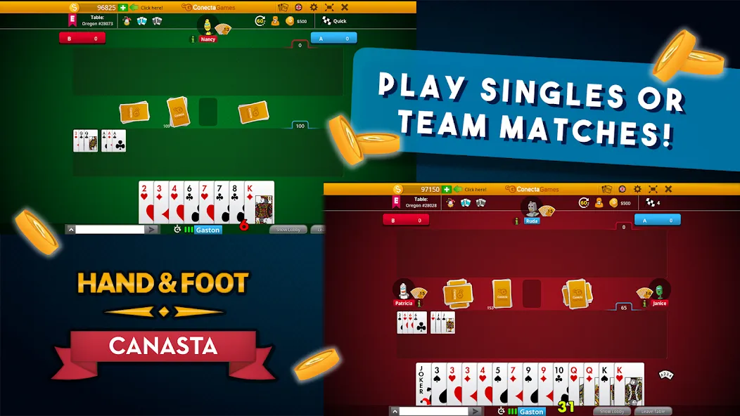 Hand and Foot Canasta [МОД Много монет] Screenshot 4