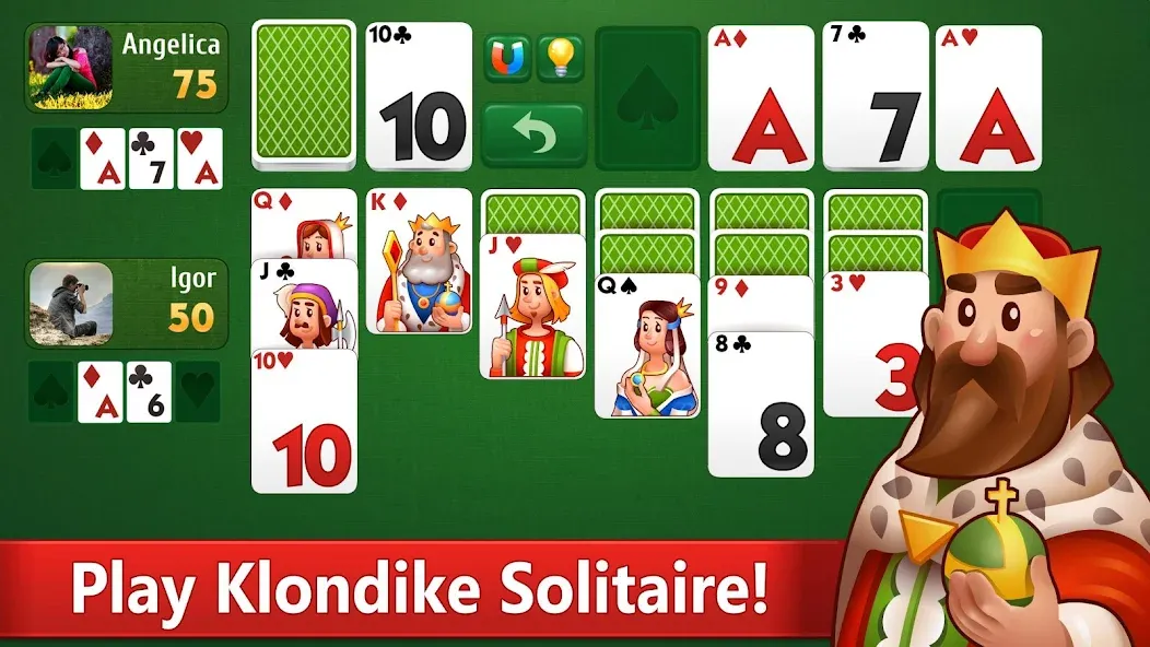 Klondike Solitaire card game [МОД Много денег] Screenshot 1