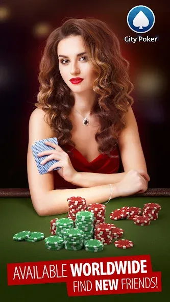 City Poker: Holdem, Omaha (Сити Покер) [МОД Много монет] Screenshot 1