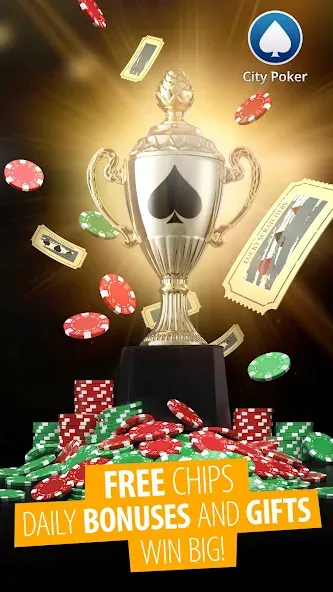 City Poker: Holdem, Omaha (Сити Покер) [МОД Много монет] Screenshot 4