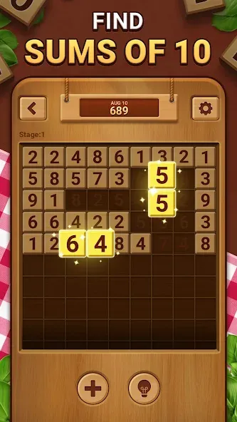 Woodber - Classic Number Game (Вудбер) [МОД Много монет] Screenshot 2