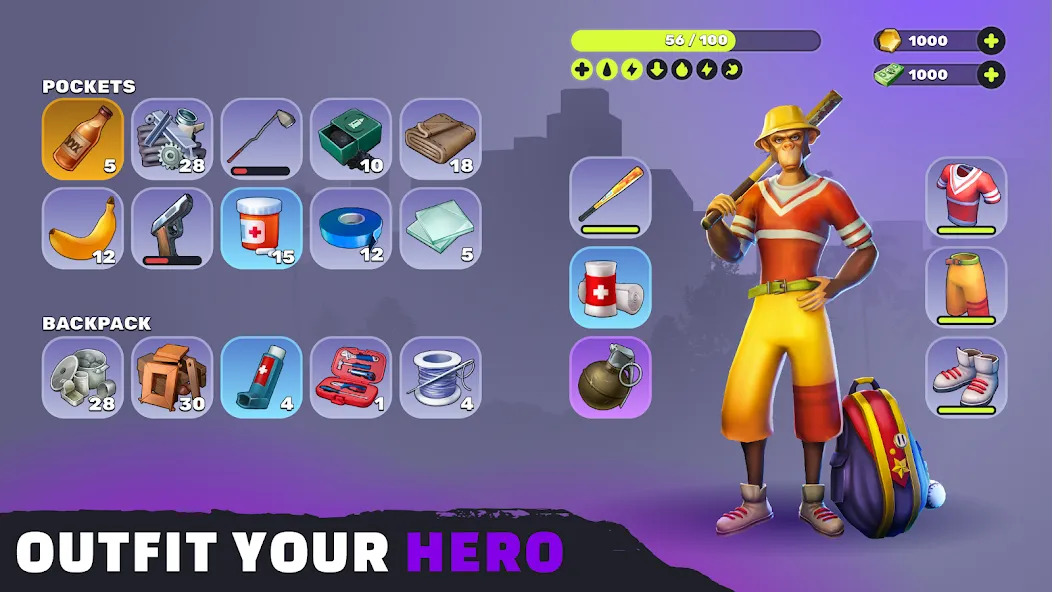 Epic Apes: MMO Survival (Эпическое безумие обезьян) [МОД Много денег] Screenshot 1