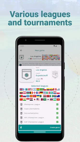 Superkickoff - Soccer manager (уперкикофф) [МОД Меню] Screenshot 2