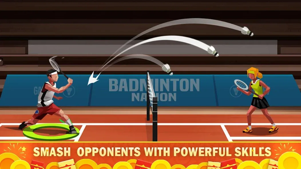 Badminton League [МОД Бесконечные монеты] Screenshot 2