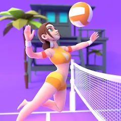 Взломанная Beach Volleyball Game (Бичволлейбол игра)  [МОД Mega Pack]