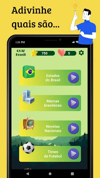 Quiz Brasil (Квиз Бразилия) [МОД Много денег] Screenshot 2