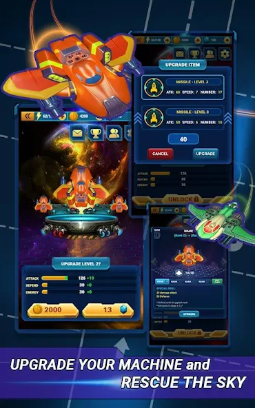 Skyforce Invaders (Скаифорс Инвейдерс) [МОД Unlimited Money] Screenshot 2
