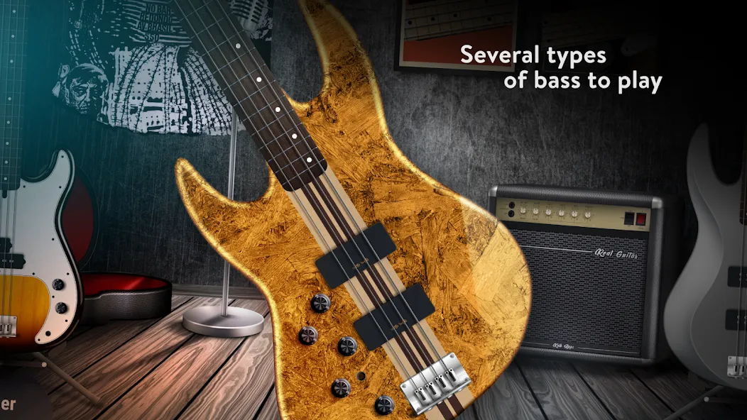 Real Bass: bass guitar (Риал Басс) [МОД Бесконечные монеты] Screenshot 3