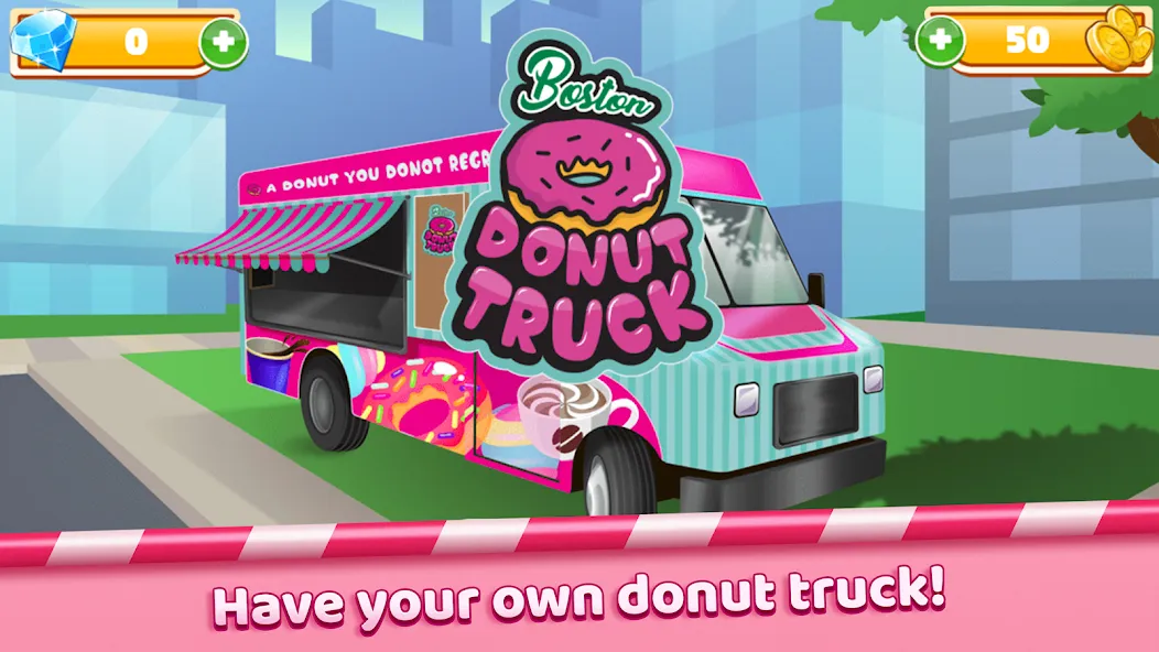 Boston Donut Truck: Food Game (Бостонский Донат Трак) [МОД Много монет] Screenshot 1