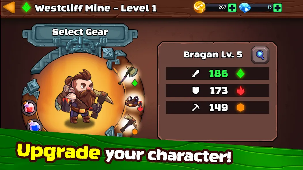 Mine Quest 2: RPG Mining Game (Мине Квест 2) [МОД Меню] Screenshot 3