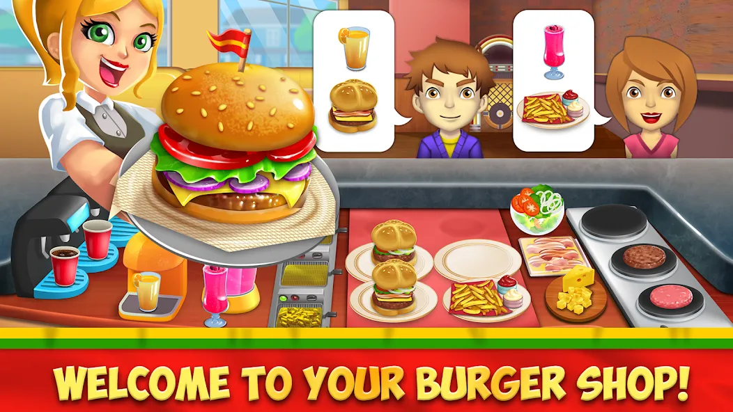 My Burger Shop 2: Food Game (Мой Бургер Шоп 2) [МОД Меню] Screenshot 1