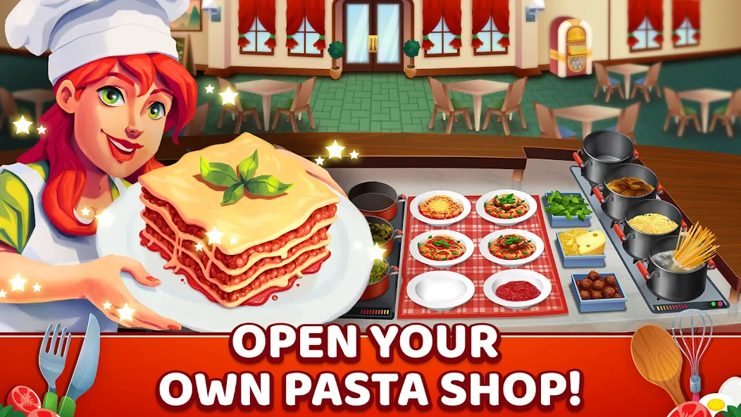 My Pasta Shop: Cooking Game (Мой Паста Шоп) [МОД Unlimited Money] Screenshot 1