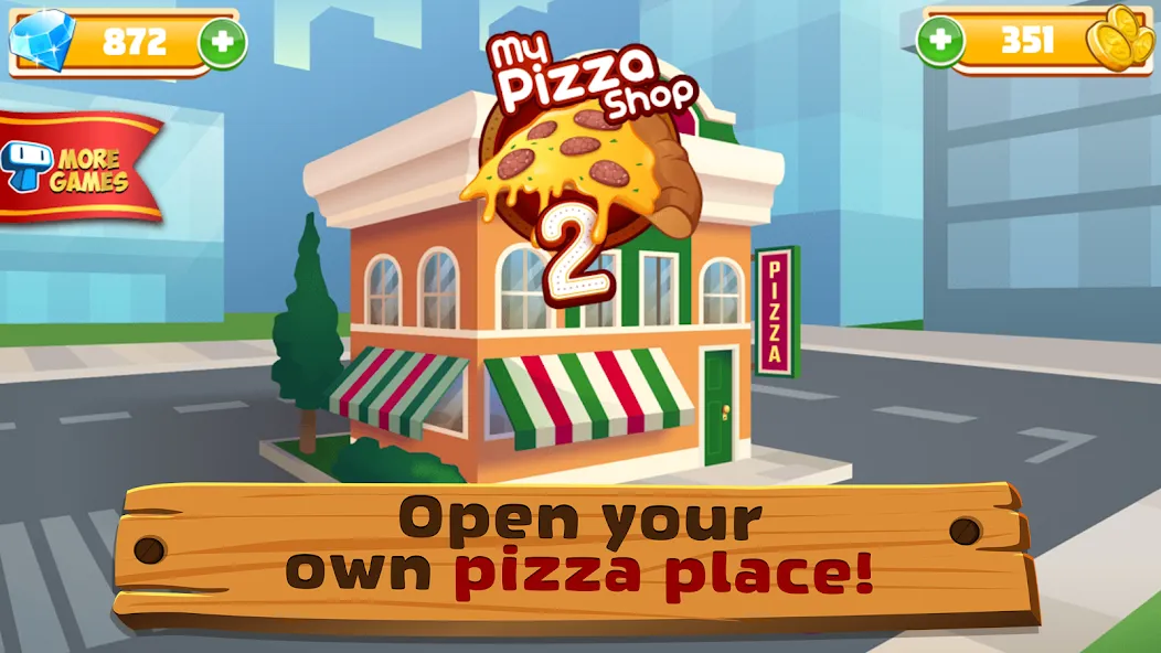 My Pizza Shop 2: Food Games (Мой Пиццерия 2) [МОД Mega Pack] Screenshot 1