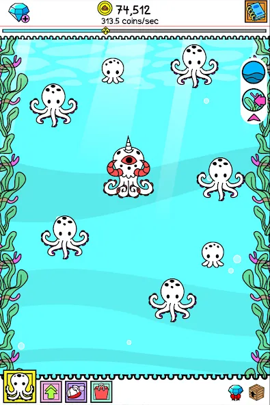 Octopus Evolution: Idle Game (Октопус Эволюция) [МОД Бесконечные монеты] Screenshot 5