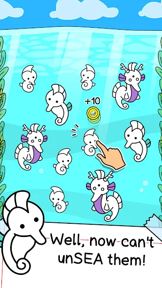 Seahorse Evolution: Sea Mutant (Сиходеволюция) [МОД Unlimited Money] Screenshot 2