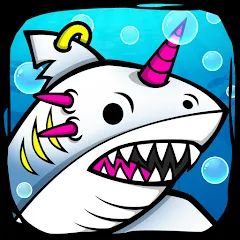 Скачать взломанную Shark Evolution: Idle Game (Шарк Эволюшн)  [МОД Много денег]