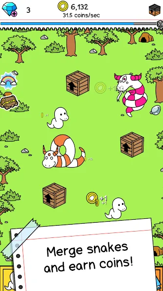 Snake Evolution: Idle Merge IO (Снейк Эволюшн) [МОД Все открыто] Screenshot 2