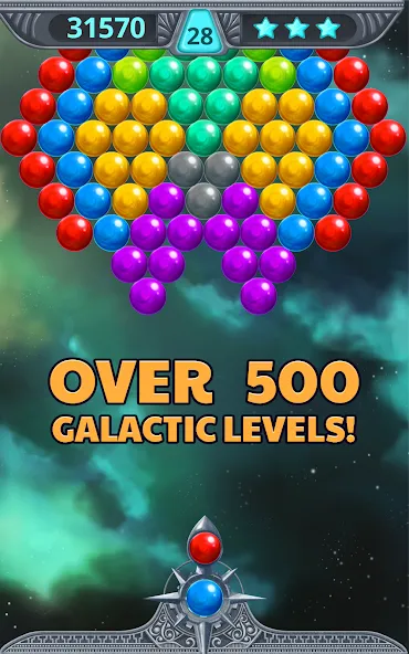 Bubble Shooter Space (Бубль шутер спейс) [МОД Много денег] Screenshot 1