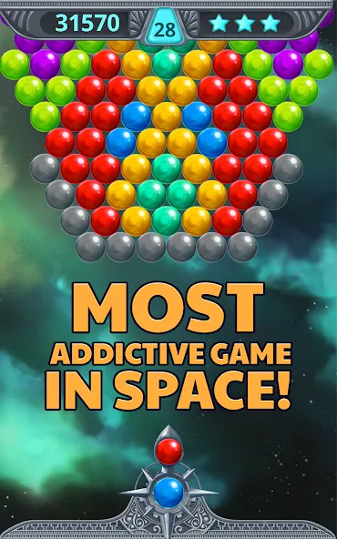 Bubble Shooter Space (Бубль шутер спейс) [МОД Много денег] Screenshot 2