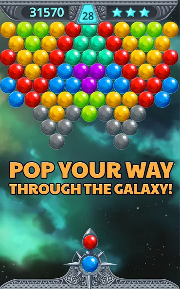 Bubble Shooter Space (Бубль шутер спейс) [МОД Много денег] Screenshot 3