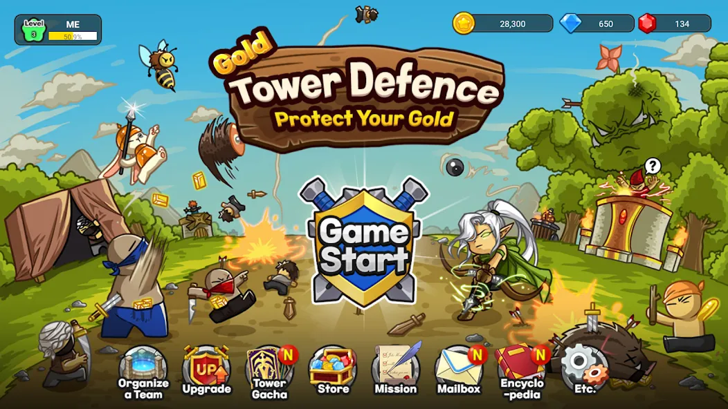 Gold tower defence M (Голд тауэр дефенс М) [МОД Mega Pack] Screenshot 1