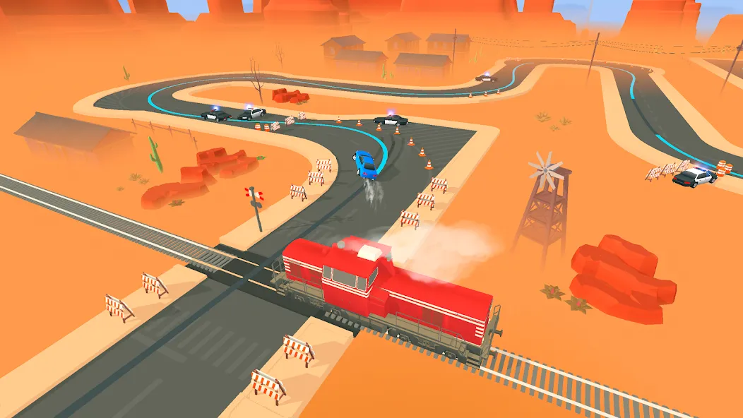 Line Race: Police Pursuit (Лайн Рейс) [МОД Menu] Screenshot 1