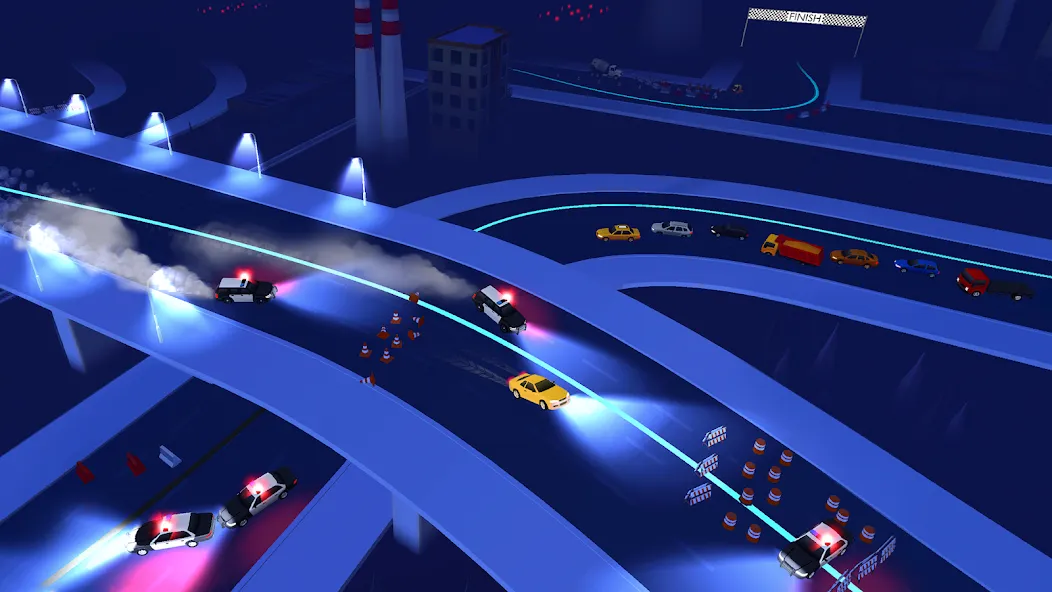 Line Race: Police Pursuit (Лайн Рейс) [МОД Menu] Screenshot 3