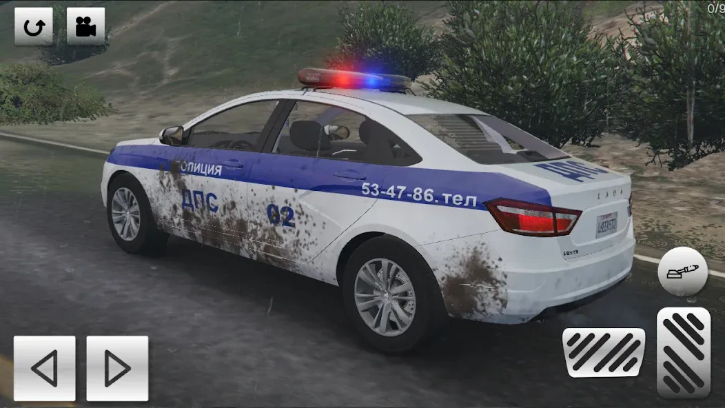 Полицейские гонки: ЛАДА Веста [МОД Много монет] Screenshot 5