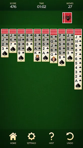 Spider Solitaire: Card Game (Спайдер Солитер) [МОД Mega Pack] Screenshot 5
